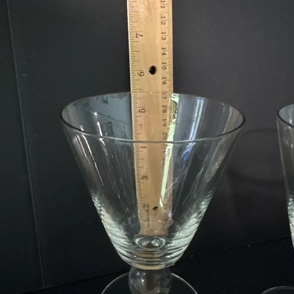Set Of 8 Vintage Swedish Gulli Ingrid Crystal Wine Water Goblets Glasses 5.5”